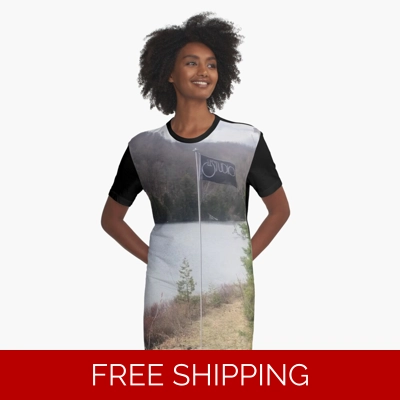Le Studio Graphic T-Shirt Dress Lake Perry October 2020 Flag